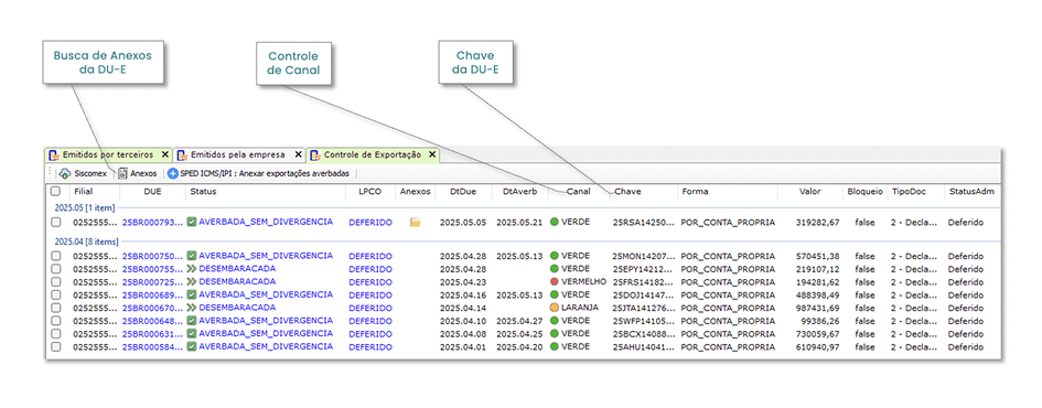 Controle de saldos no embarque fracionado