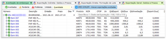 Geração dos registros do SPED Fiscal